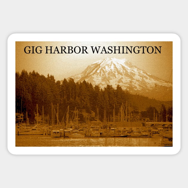 Gig Harbor Washington Sticker by dltphoto